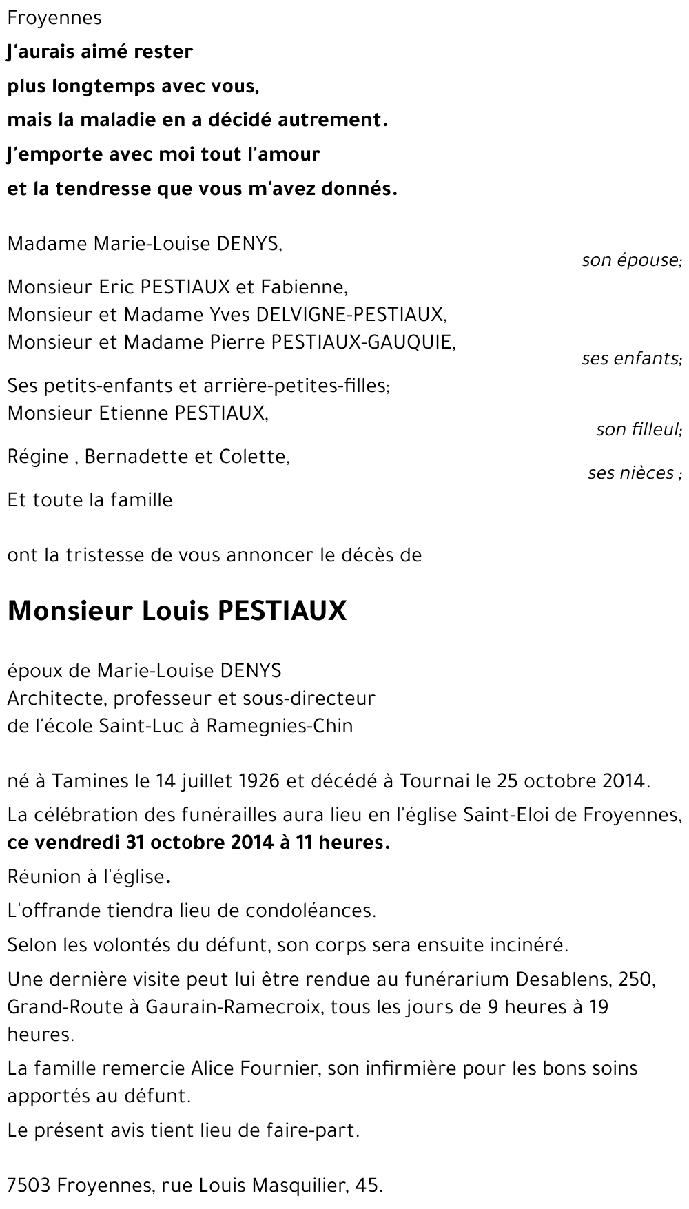 Louis PESTIAUX