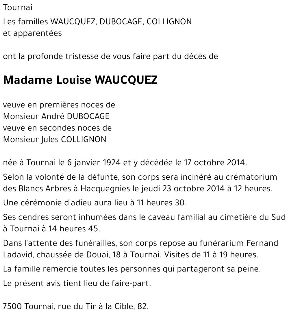 Louise WAUCQUEZ