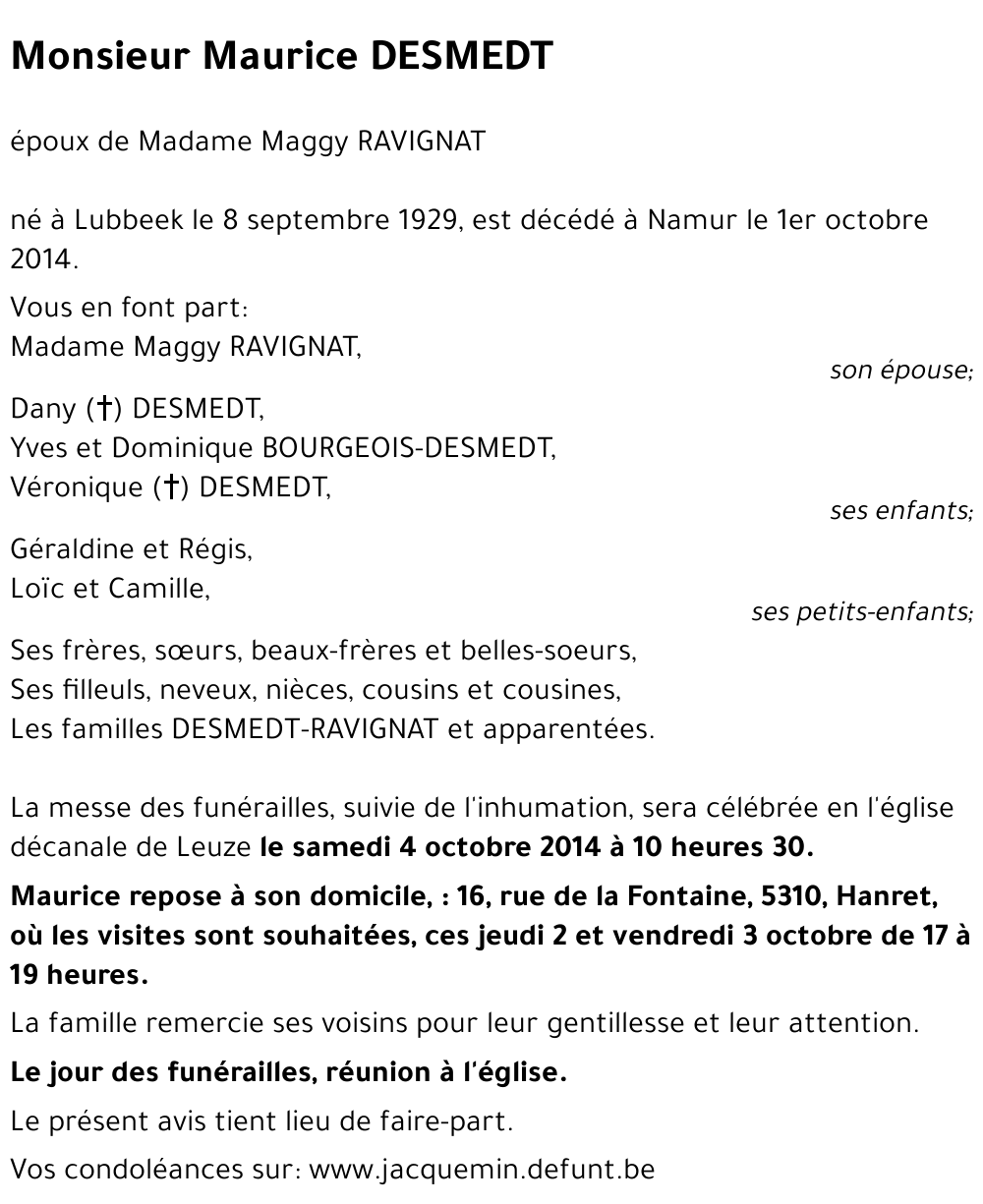 Maurice DESMEDT