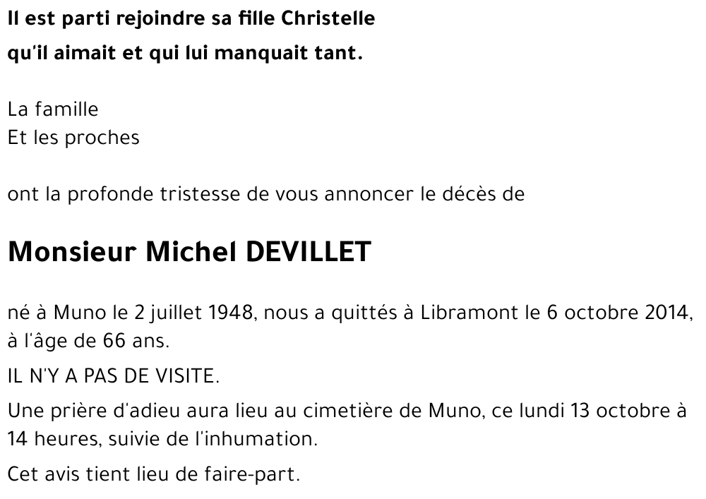 Michel DEVILLET