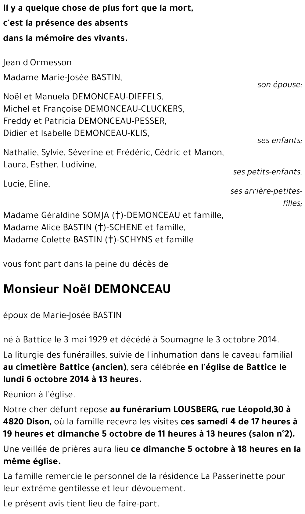 Noël DEMONCEAU