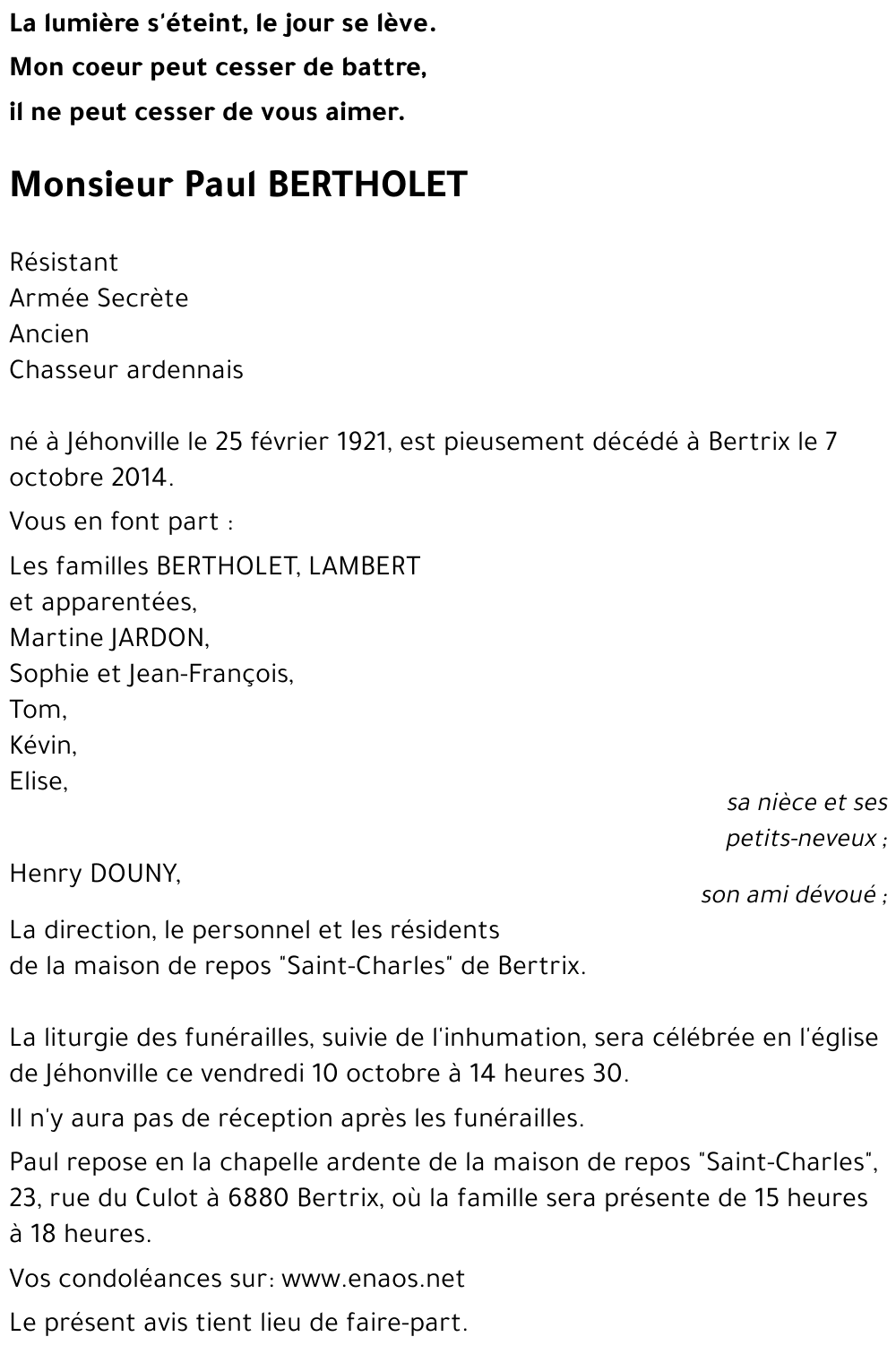 Paul BERTHOLET