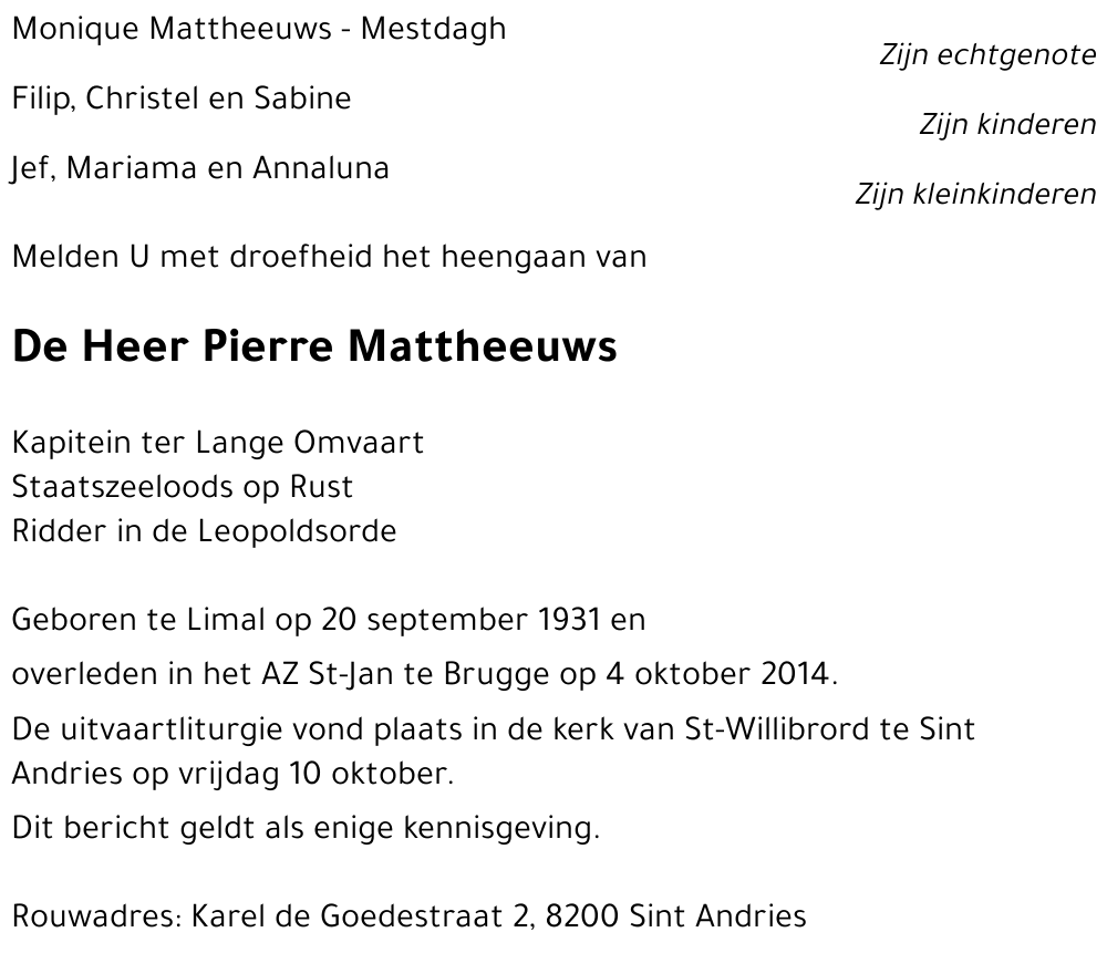 Pierre Mattheeuws