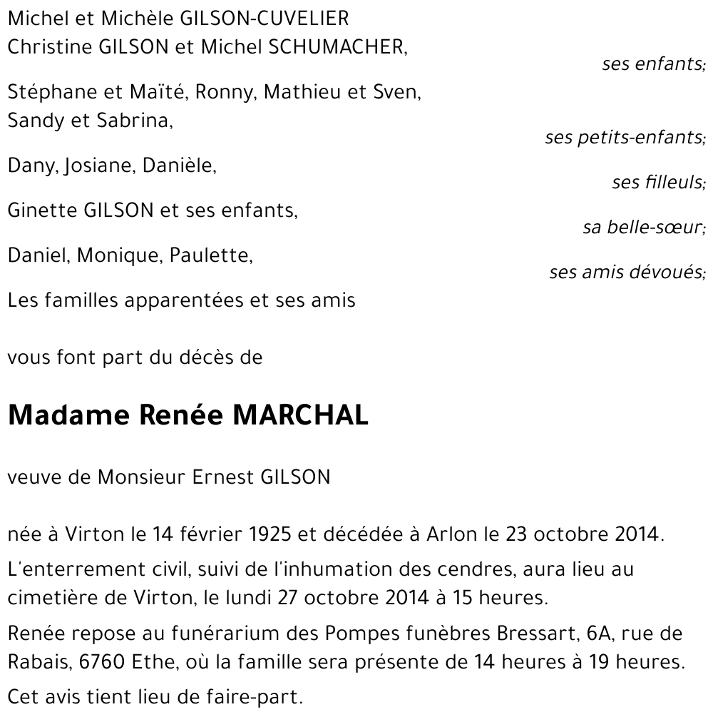 Renée MARCHAL 