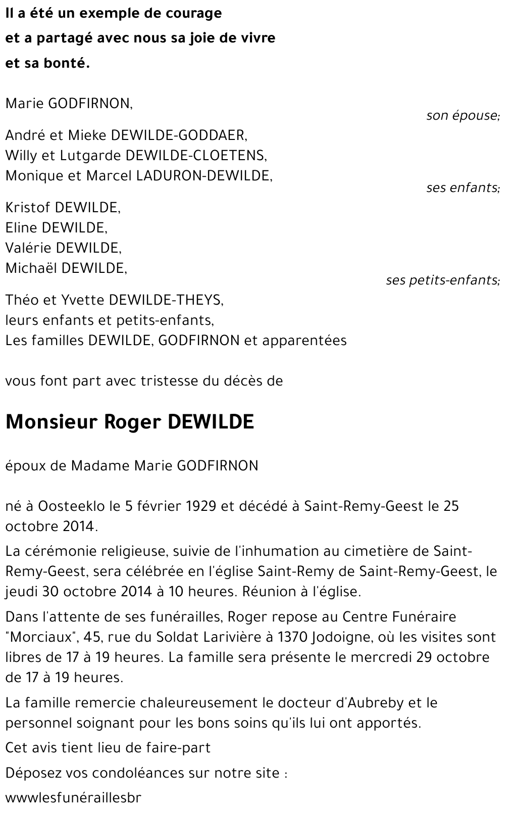 Roger DEWILDE