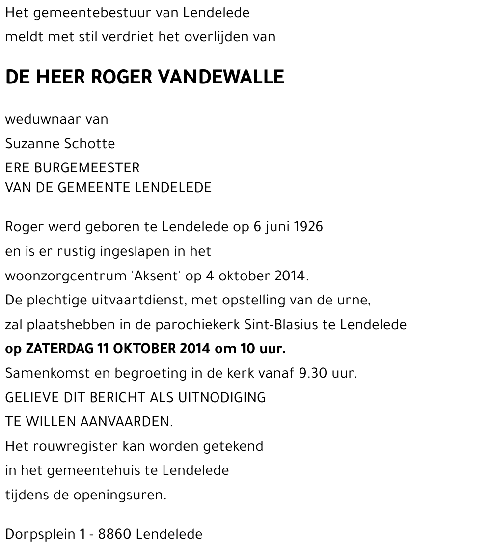 Roger Vandewalle