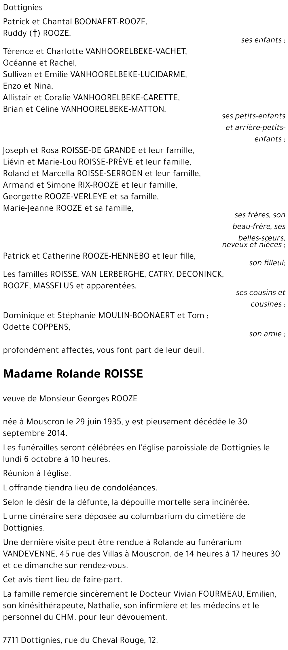 Rolande ROISSE