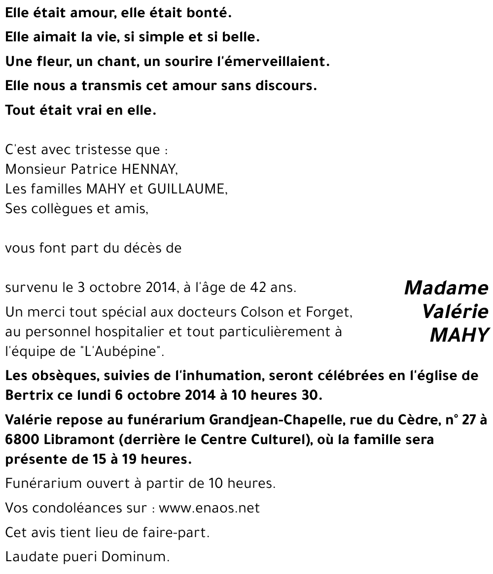 Valérie MAHY