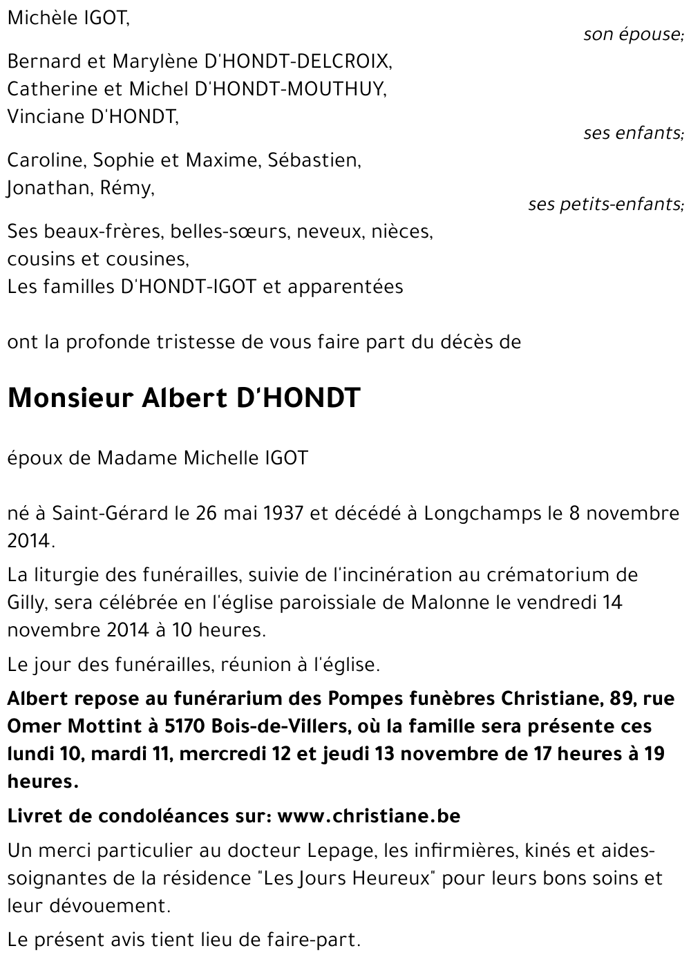 Albert D'HONDT