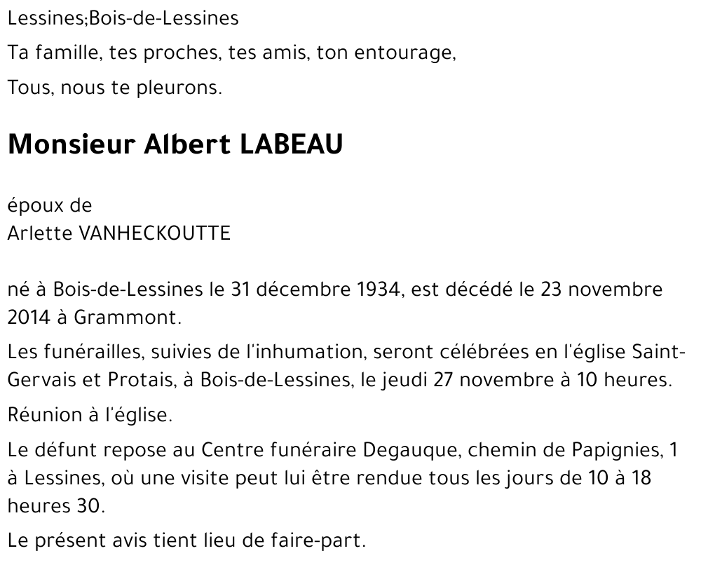 Albert LABEAU