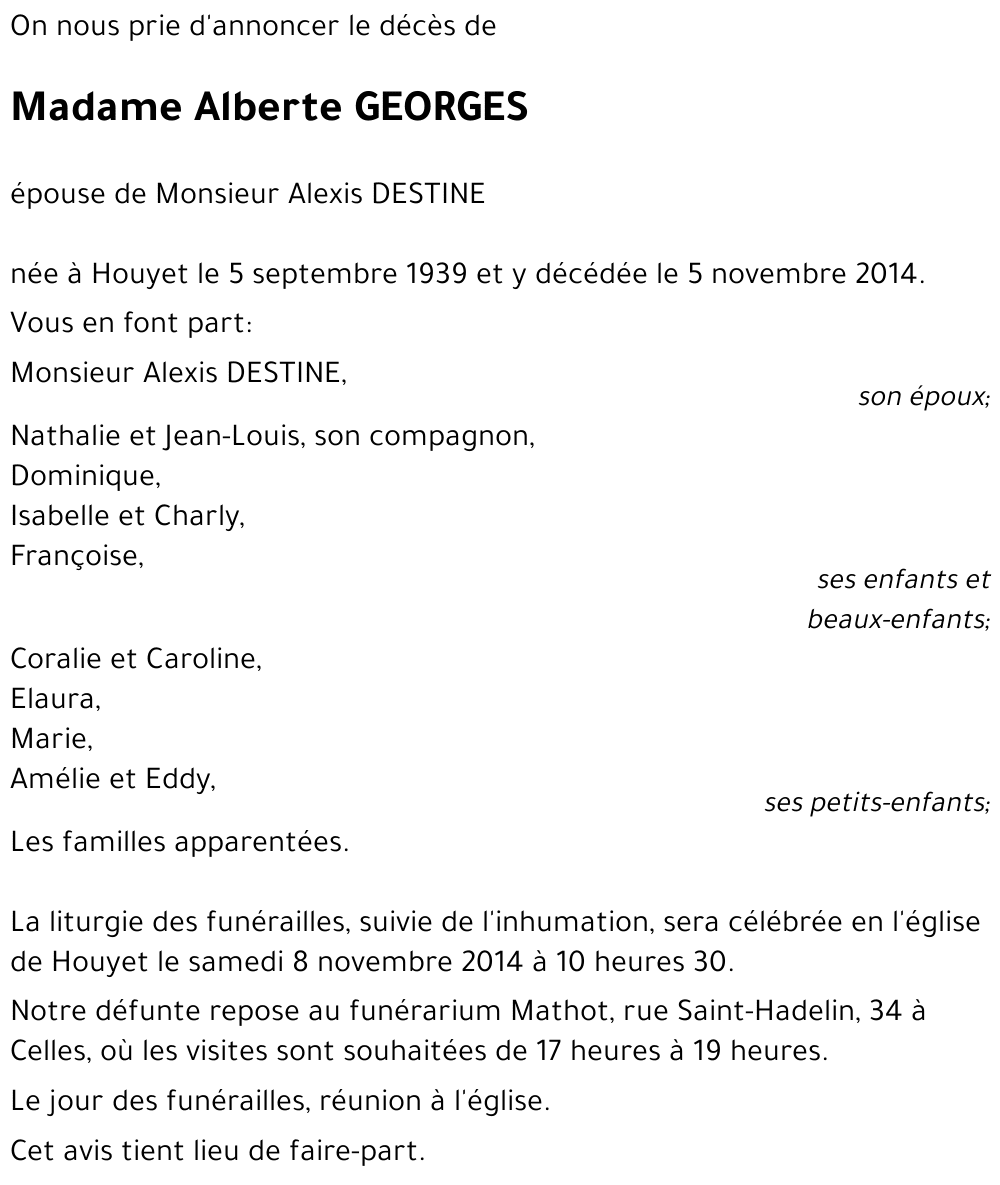 Alberte GEORGES