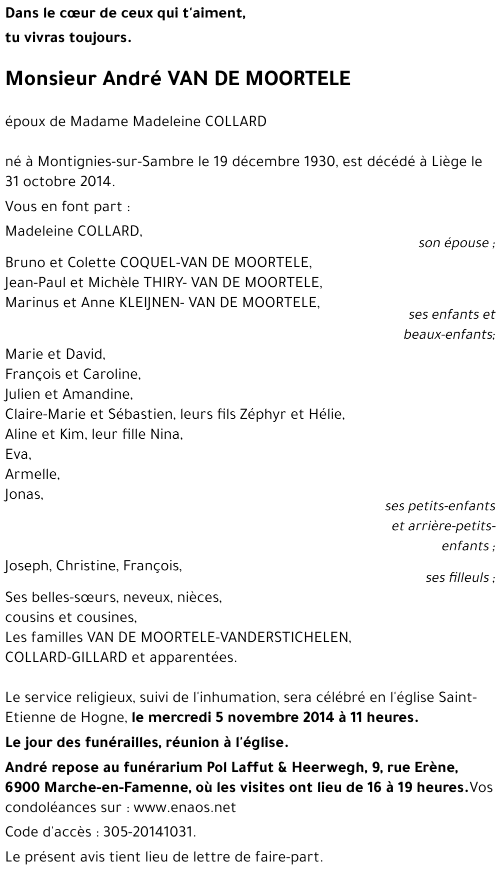 André VAN DE MOORTELE