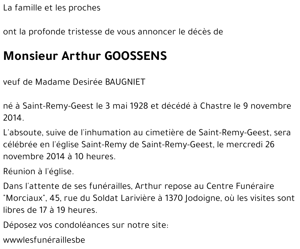 Arthur GOOSSENS