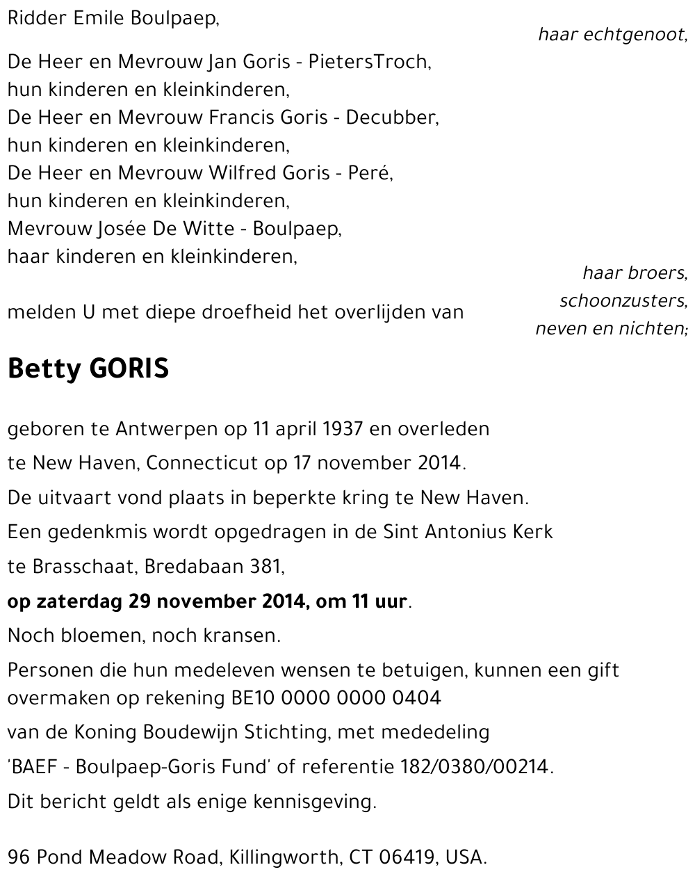 Betty GORIS