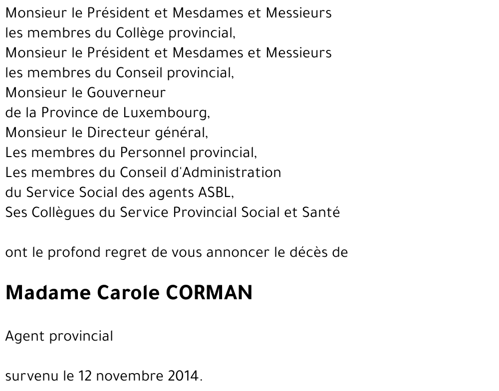 Carole CORMAN