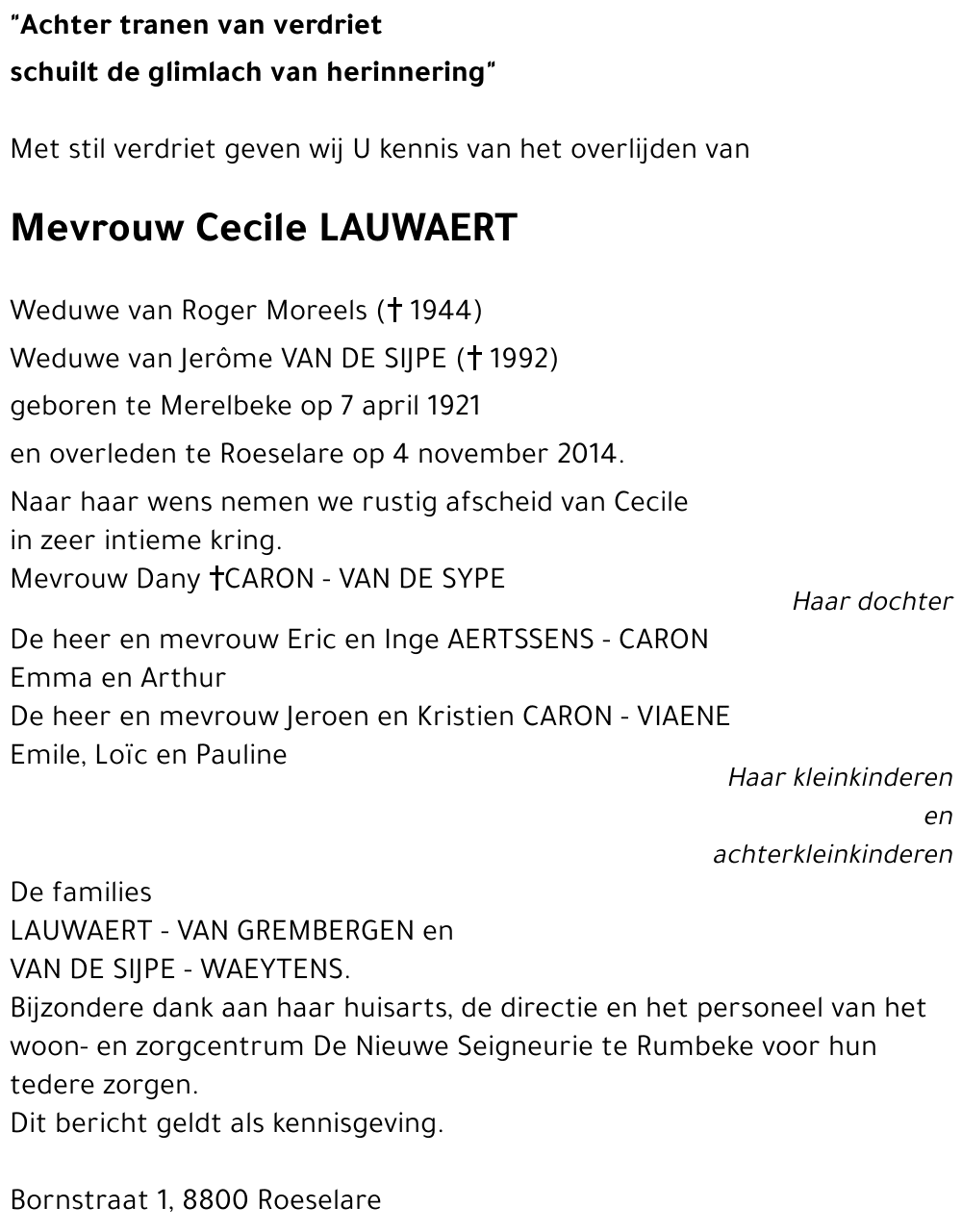 Cecile LAUWAERT