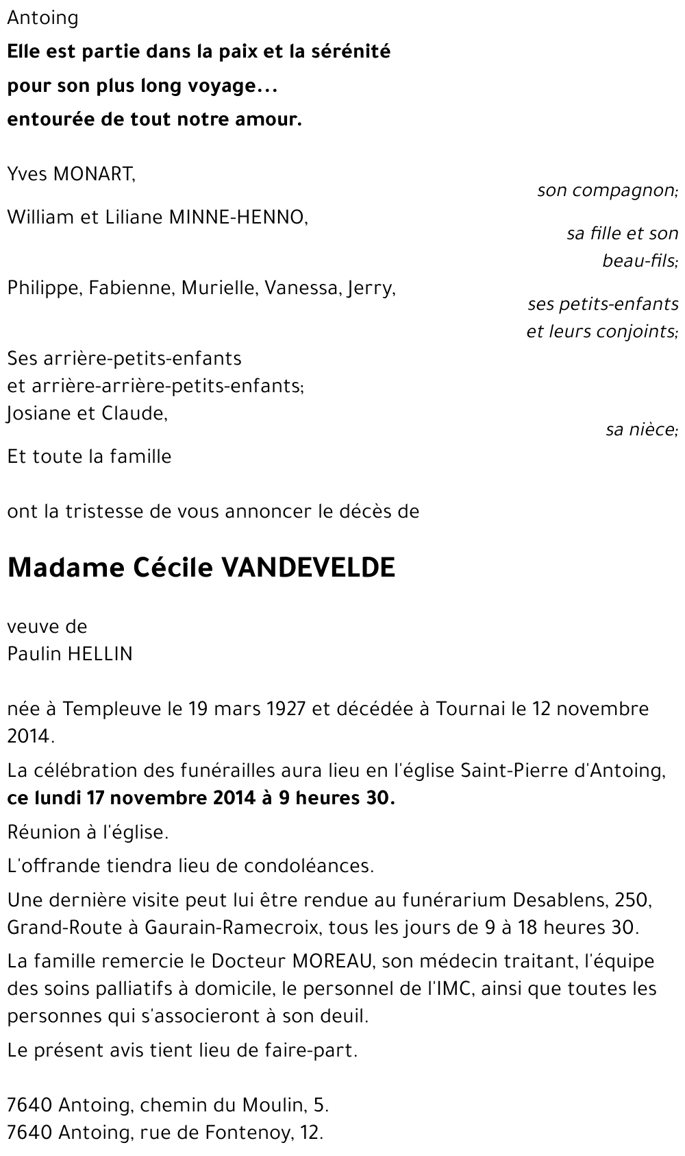 Cécile VANDEVELDE