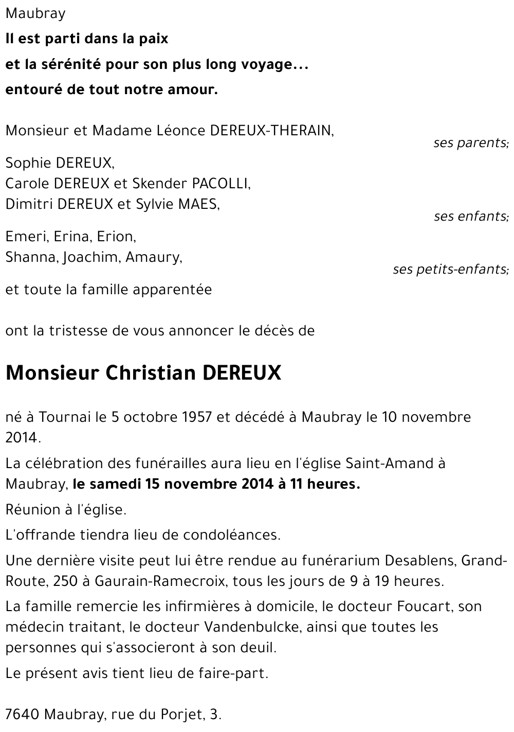 Christian DEREUX