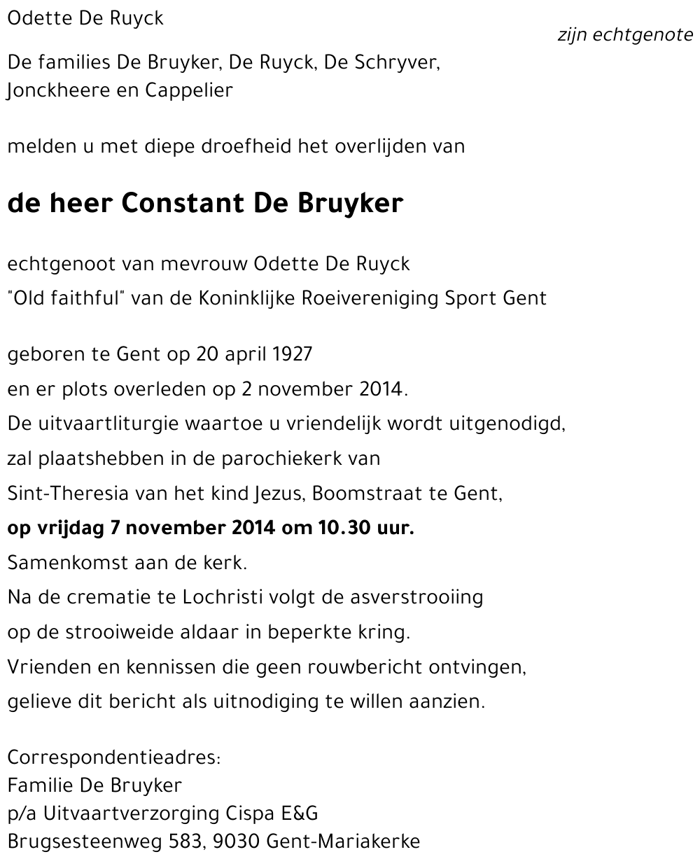 Constant De Bruyker