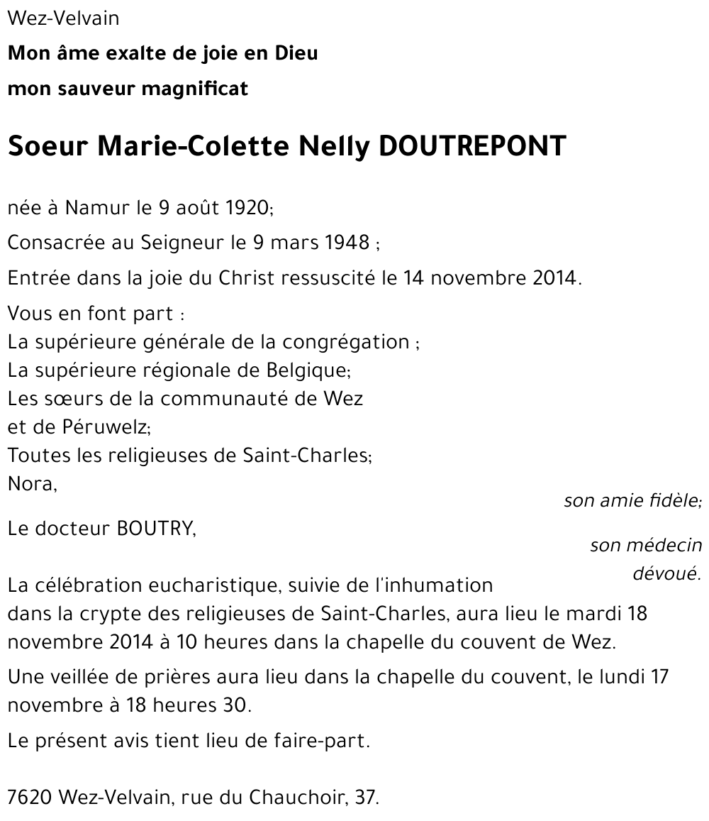 DOUTREPONT Nelly