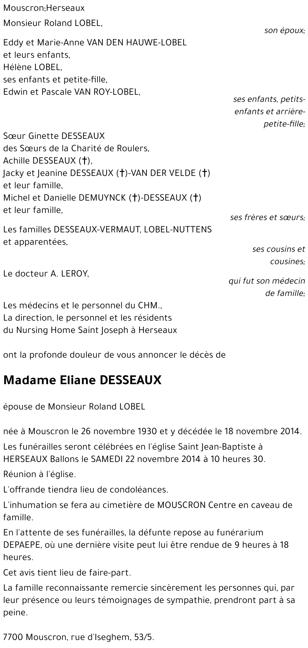 Eliane DESSEAUX