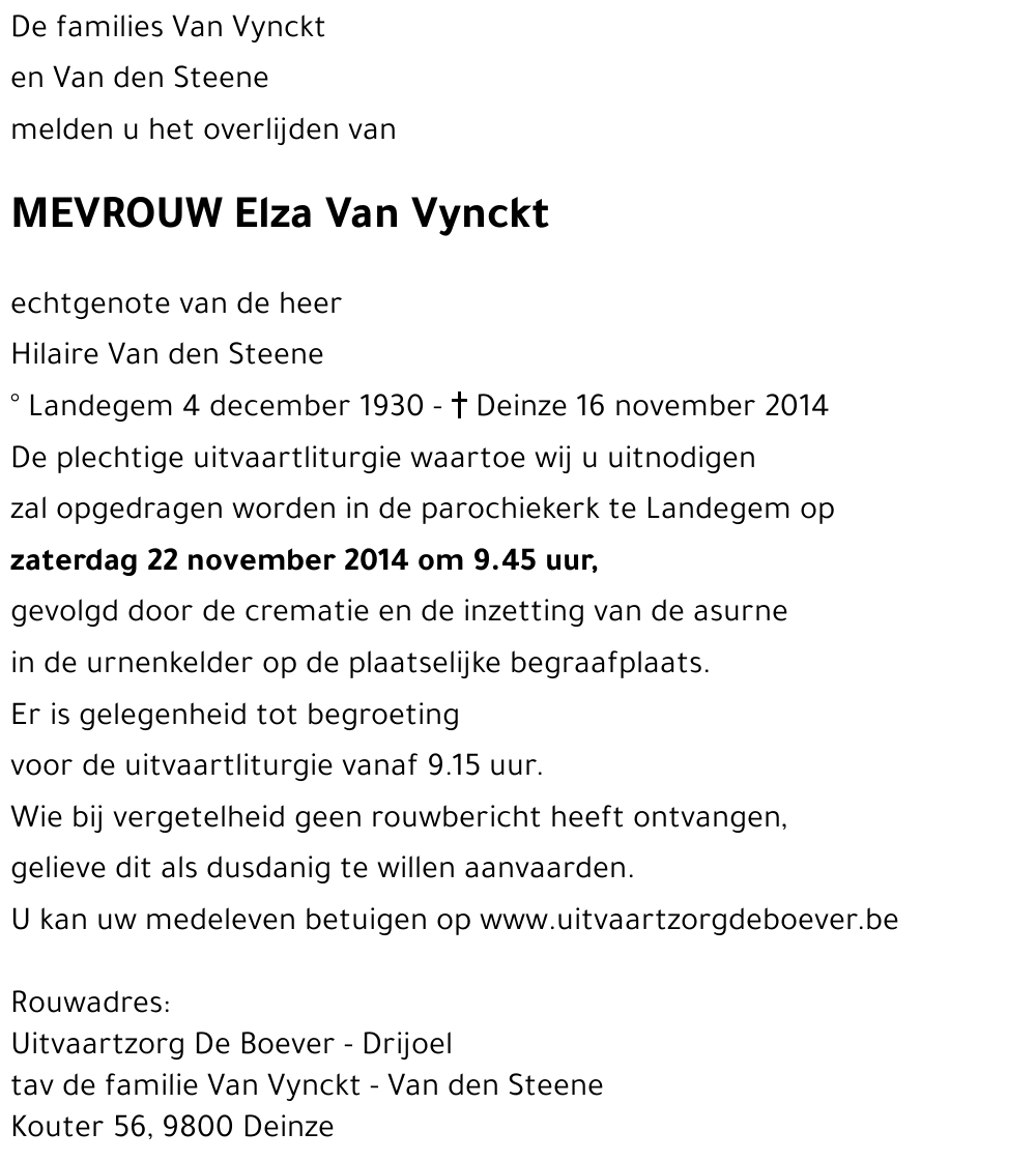 Elza Van Vynckt