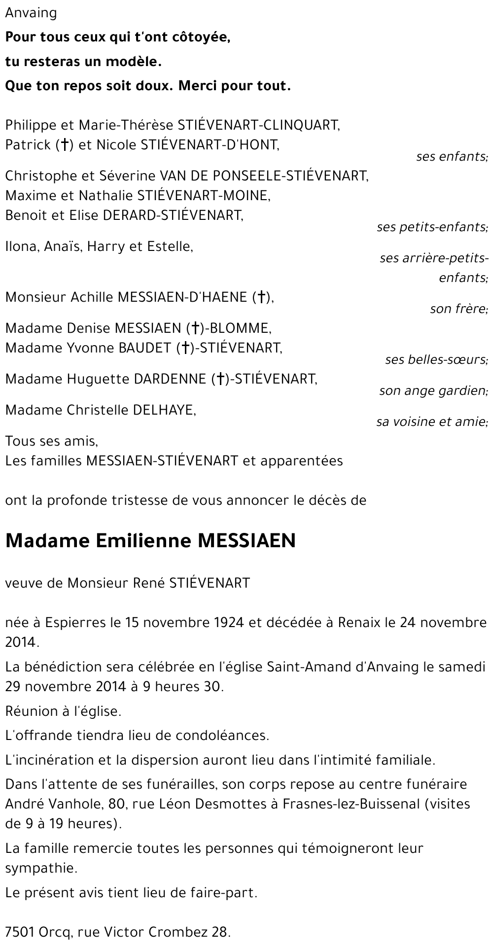 Emilienne MESSIAEN