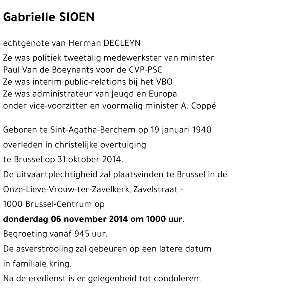 Gabrielle SIOEN