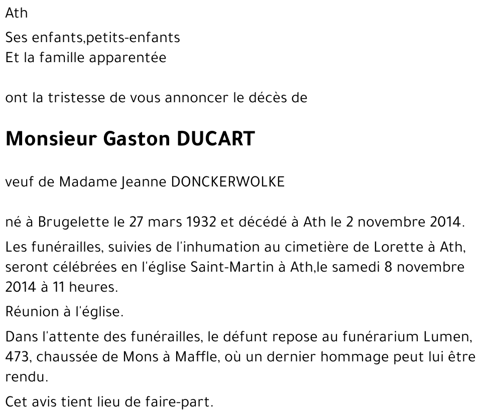 Gaston DUCART