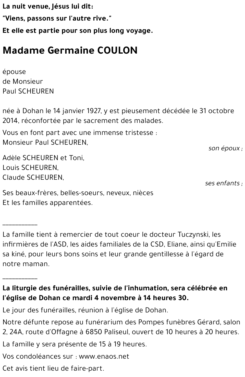 Germaine COULON