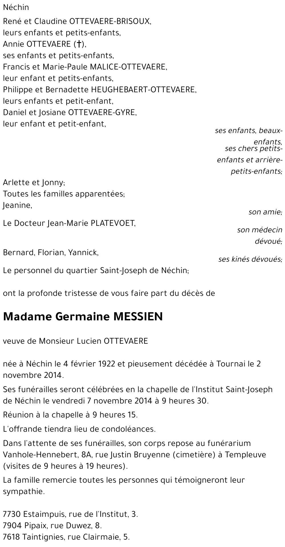 Germaine MESSIEN