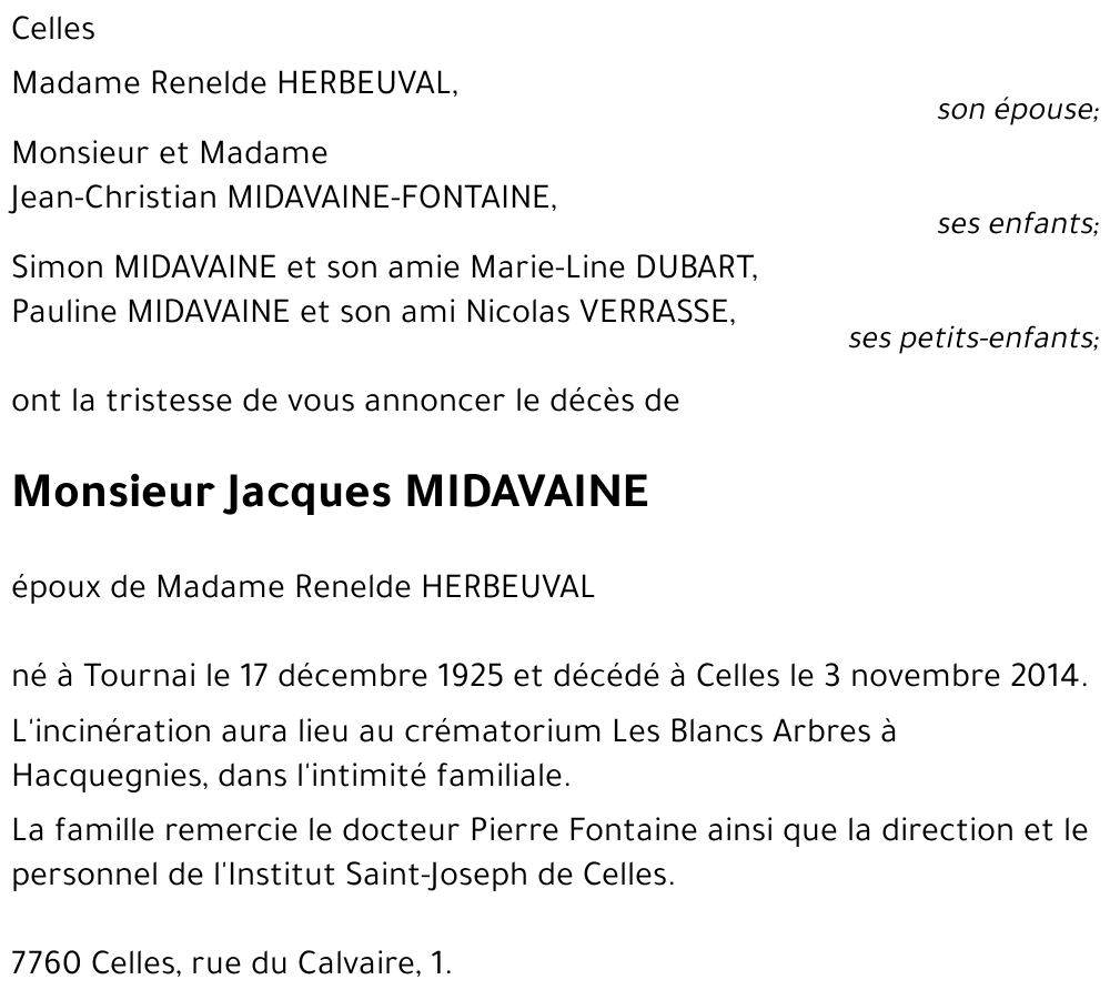 Jacques MIDAVAINE