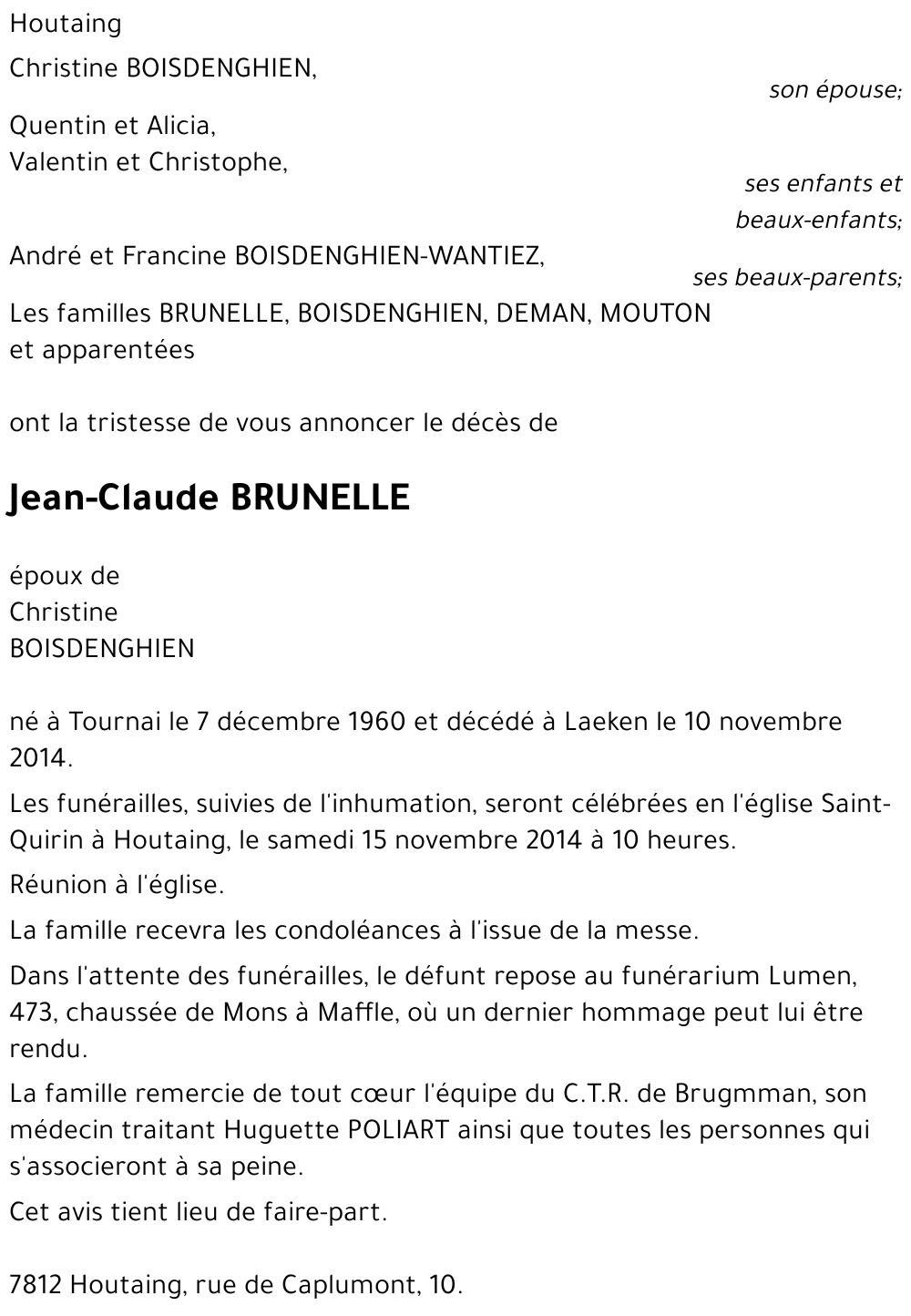 Jean-Claude BRUNELLE