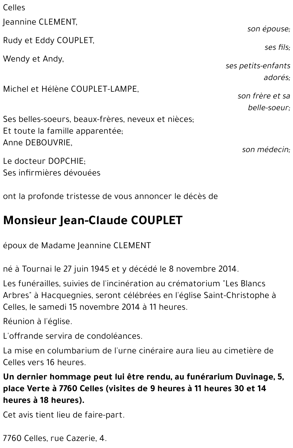 Jean-Claude COUPLET