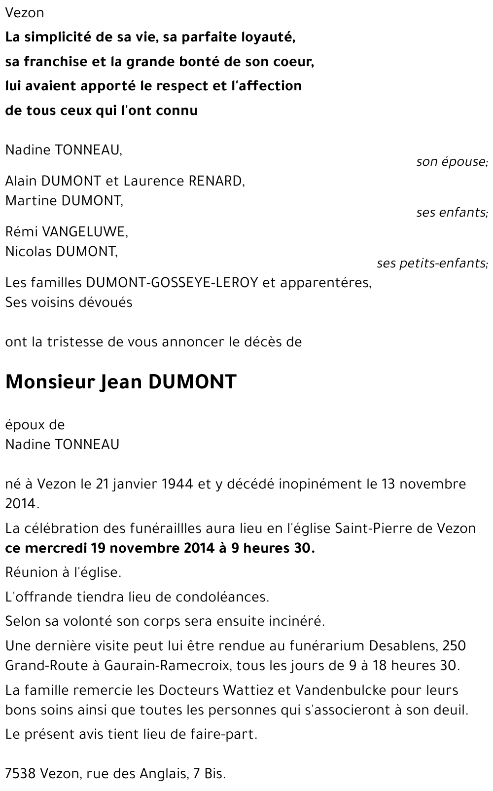 Jean DUMONT