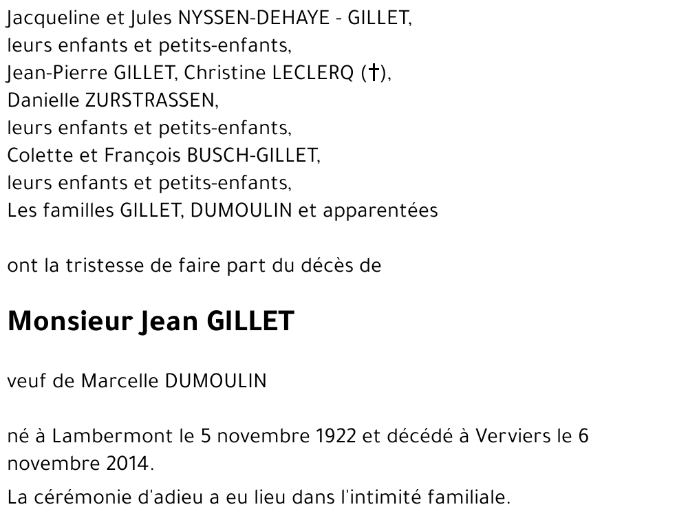 Jean GILLET