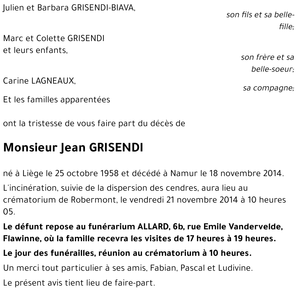 Jean GRISENDI