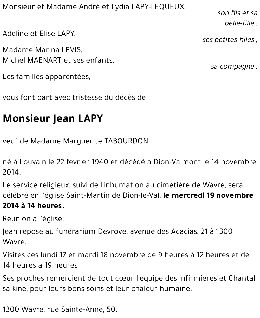 Jean LAPY