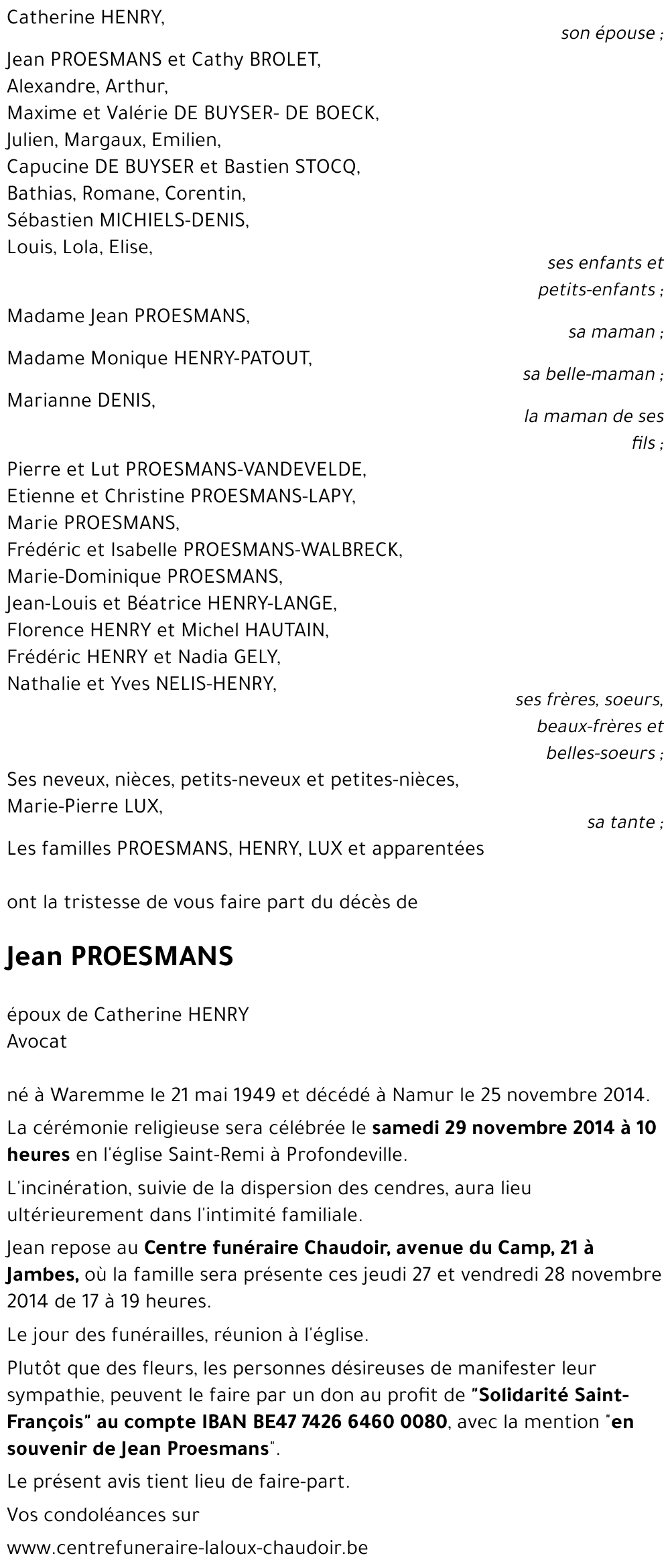 Jean PROESMANS