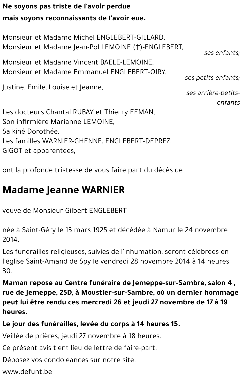 Jeanne WARNIER