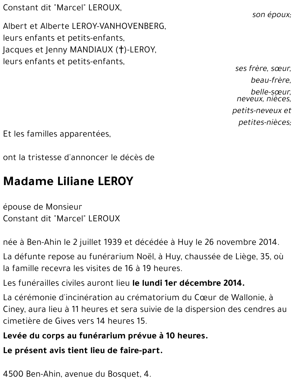 Liliane LEROY