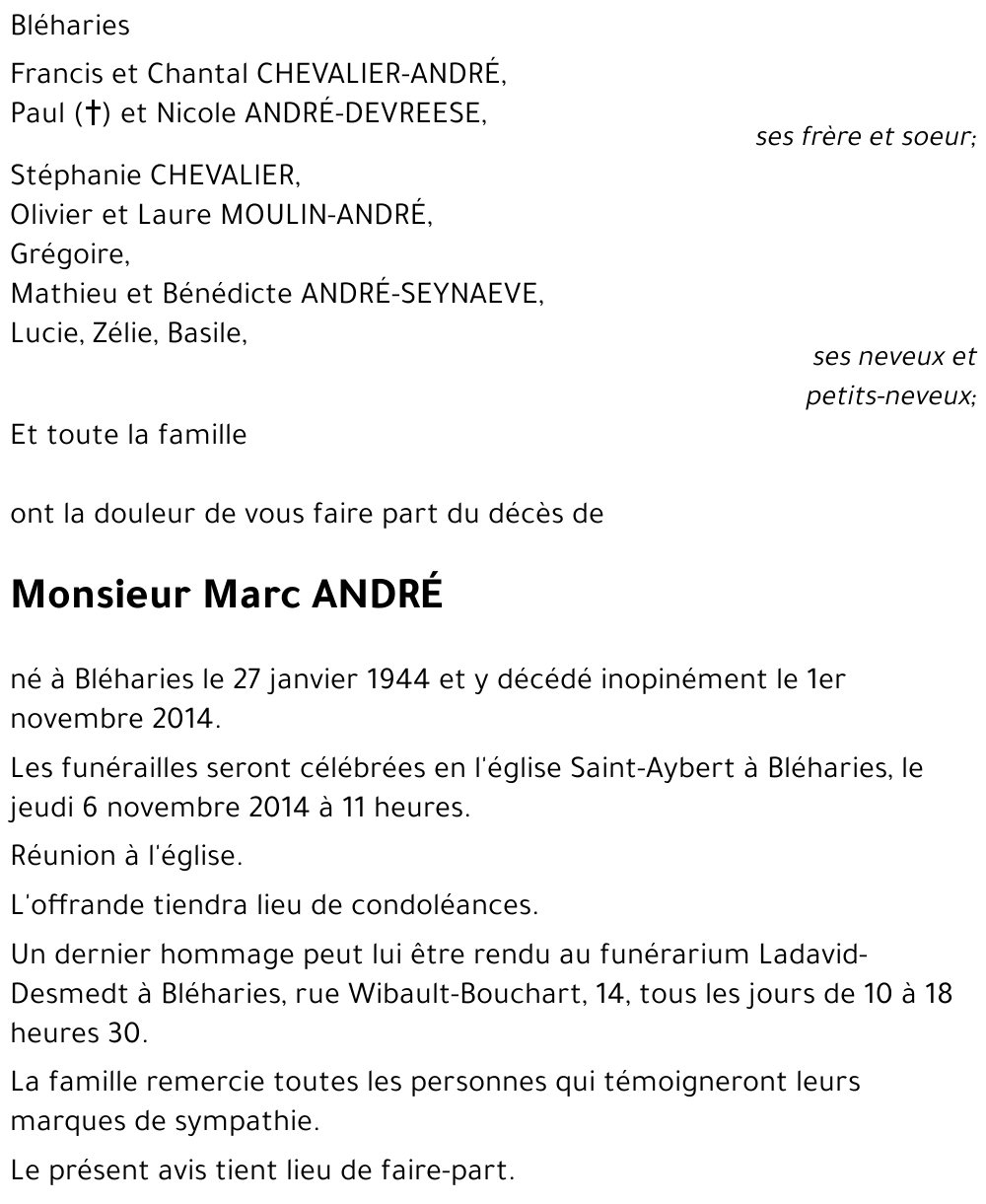 Marc ANDRÉ