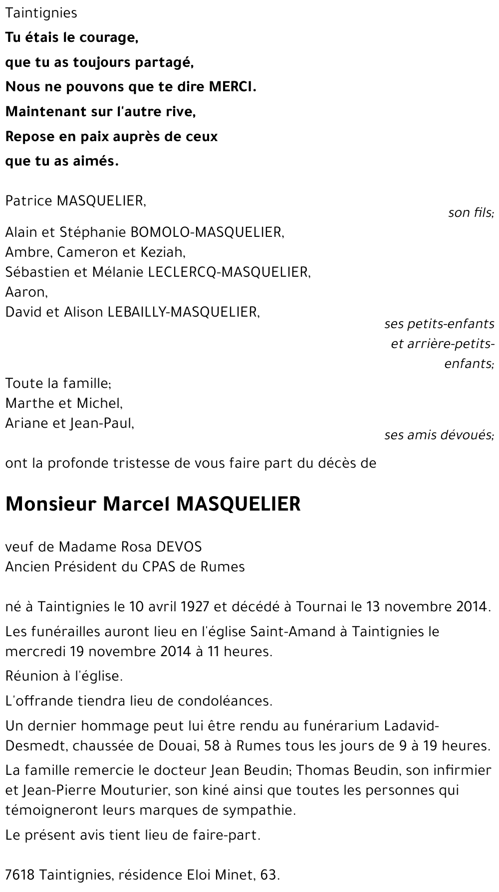 Marcel MASQUELIER