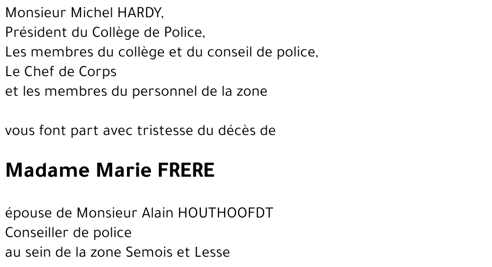 Marie FRERE