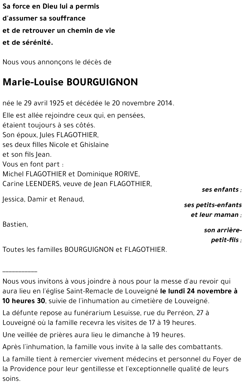 Marie-Louise BOURGUIGNON