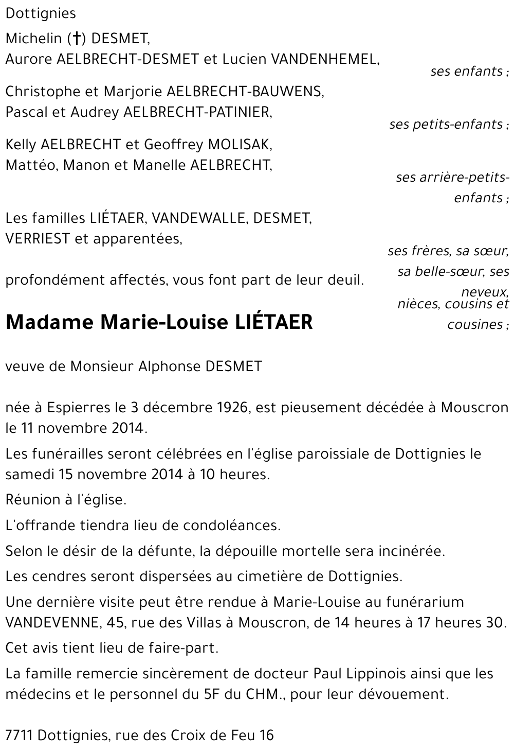 Marie-Louise LIÉTAER