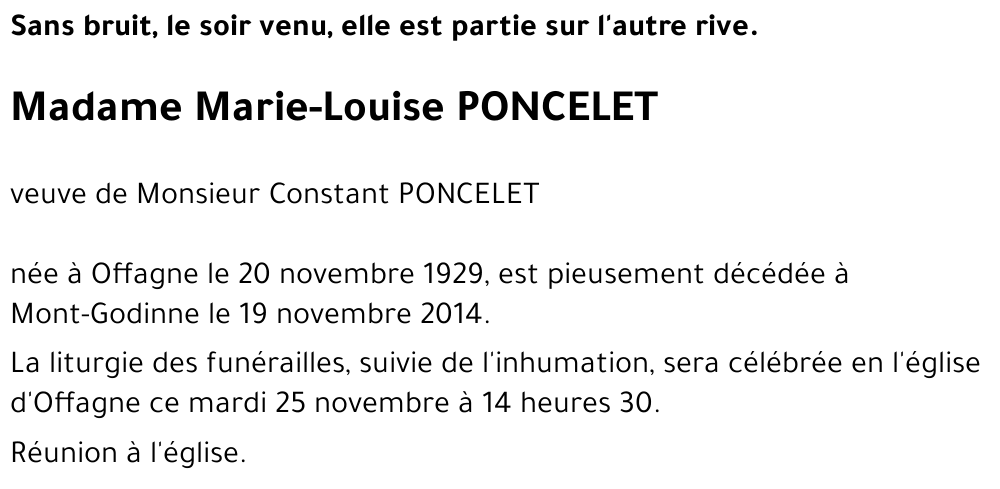 Marie-Louise PONCELET