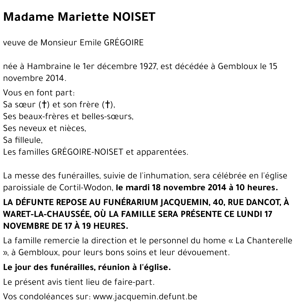 Mariette NOISET