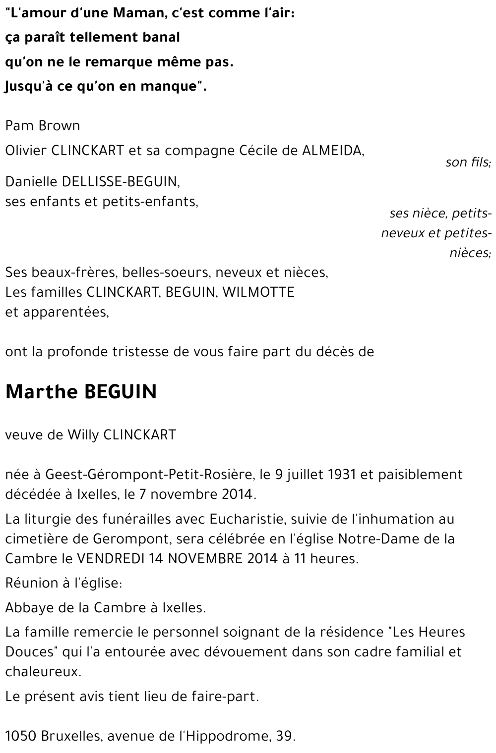 Marthe BEGUIN