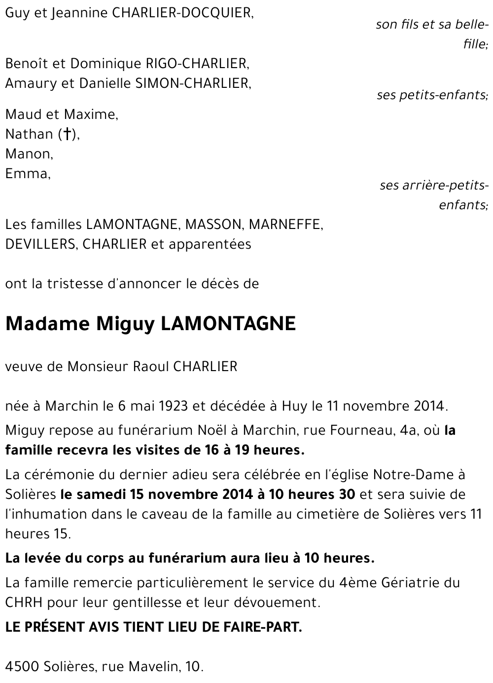 Miguy LAMONTAGNE